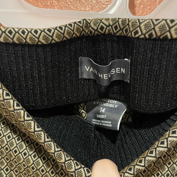 Gold and Black Van Heusen Pants Size 14 Chic - Picture 3 of 5